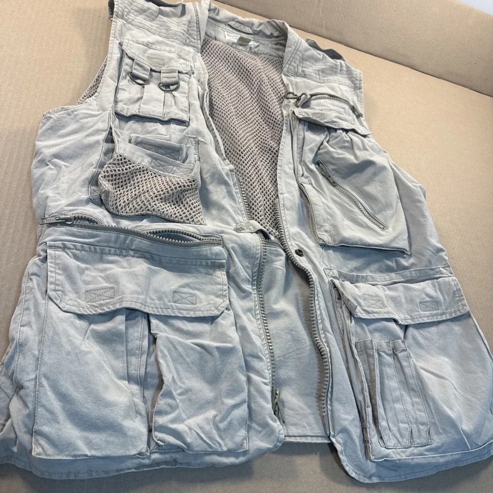 Banana Republic Vintage Utility Safari Hunting Fishing Khaki Vest Size Large‎